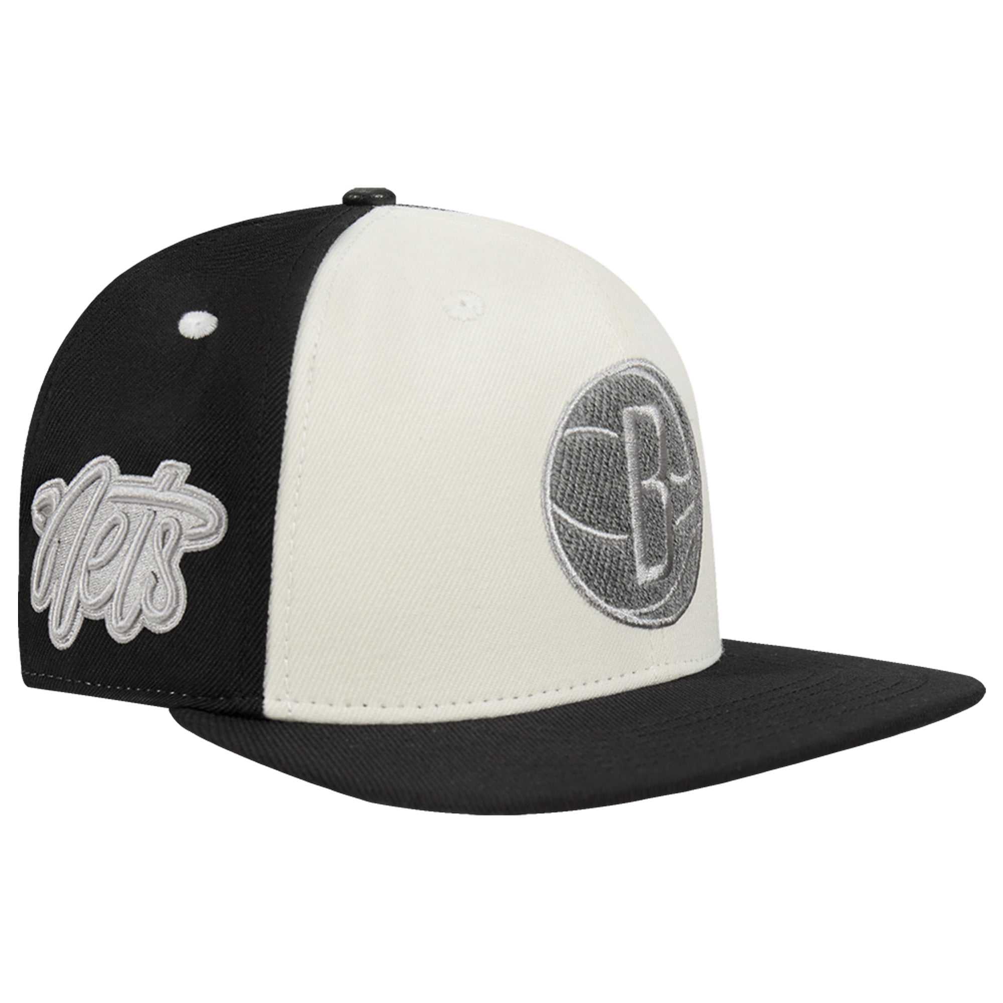 Men's Brooklyn Nets Pro Standard Cream French Terry Snapback Hat